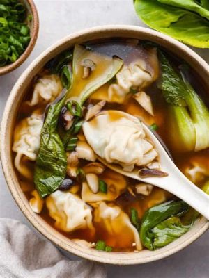  Wontonsuppe Mit Einem Hauch Von Sesamöl: Wie Schmeckten Diese Kleine Dumplings Der Jiaozuo Küche?